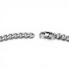 stainless steel curb chain necklace lobster clasp close up