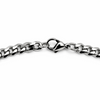 stainless steel curb chain necklace lobster clasp close up