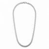 5mm sterling silver curb chain necklace full view on white background