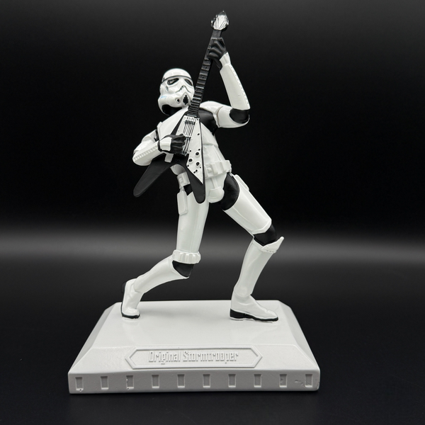 Stormtrooper guitarist figure playing electric guitar rock pose 17cm resin collectible