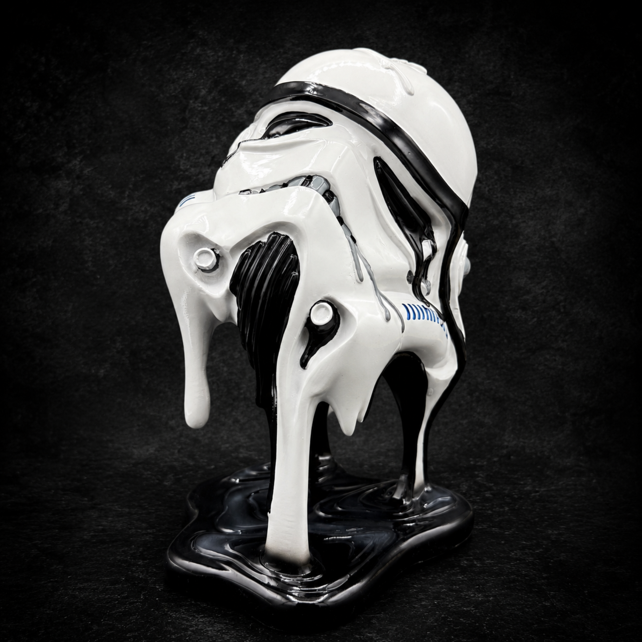 Official Stormtrooper Too Hot To Handle ornament featuring a melting helmet design on a sculpted base