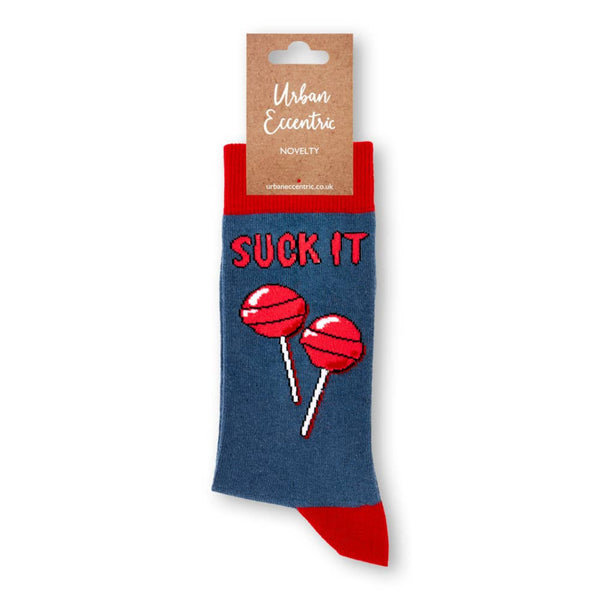 novelty socks with retail packaging