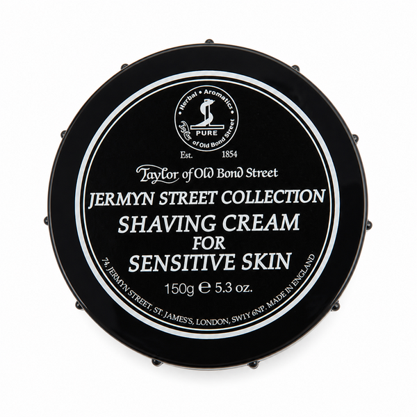 Top down view of Taylor of Old Bond Street Jermyn Street shaving cream bowl for sensitive skin