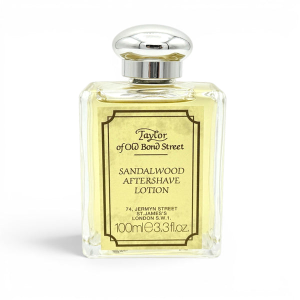 Taylor of Old Bond Street Sandalwood Cologne 100ml glass bottle on white background