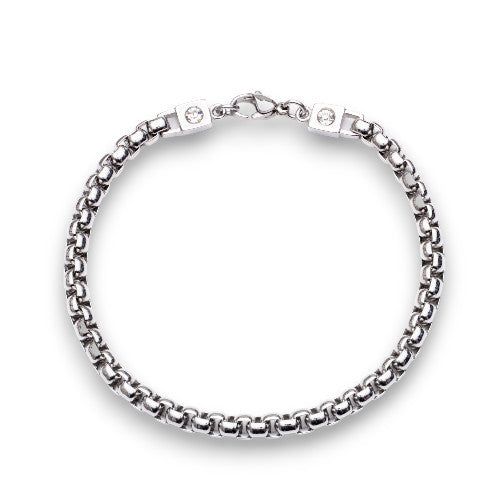 Stainless Steel Round Box Chain Bracelet