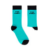 Top Cunt turquoise novelty sock with black heel and toe