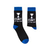 Pair of novelty socks showing trophy design and slogan