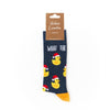 What The Duck socks with retail tag visible