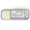 Open tin of ylang ylang sandalwood moustache wax showing product inside