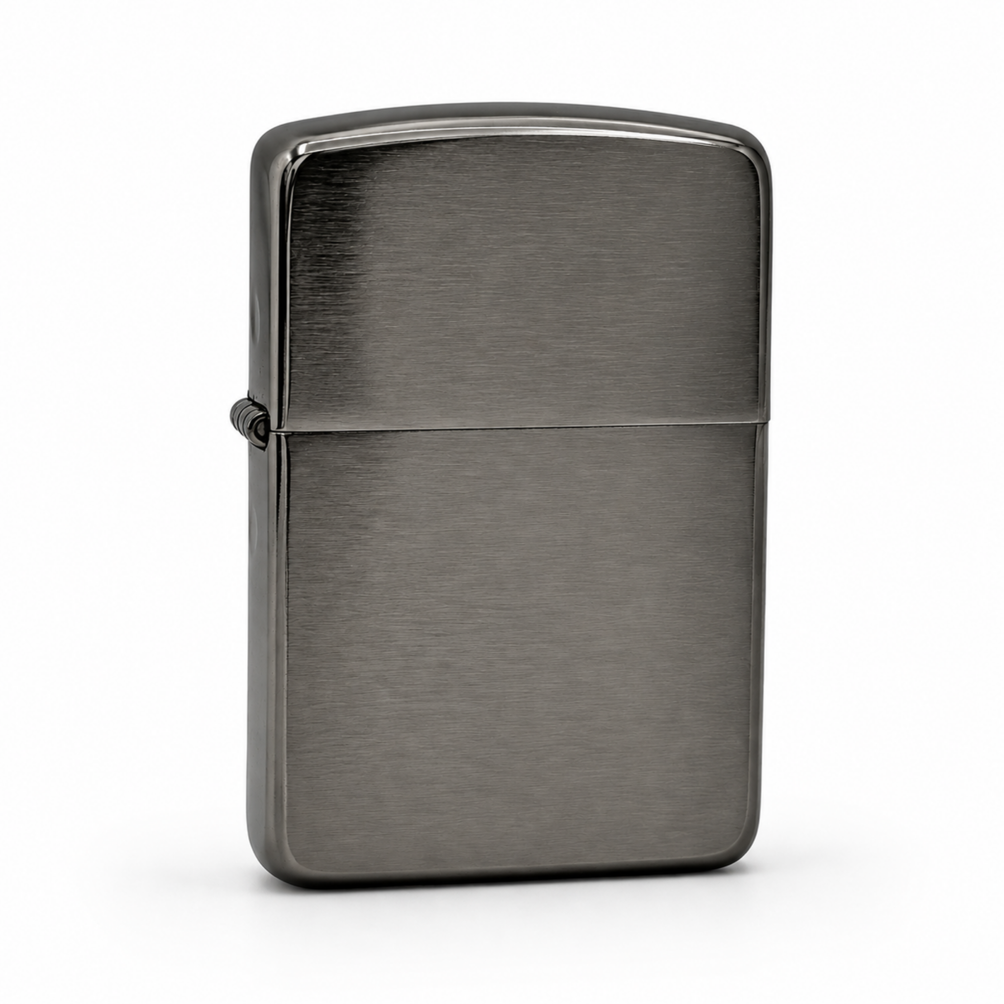 Zippo Black Ice 1941 Replica windproof lighter with classic vintage case design on a white background