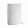 Zippo 200 brushed chrome windproof lighter with horizontal grain finish