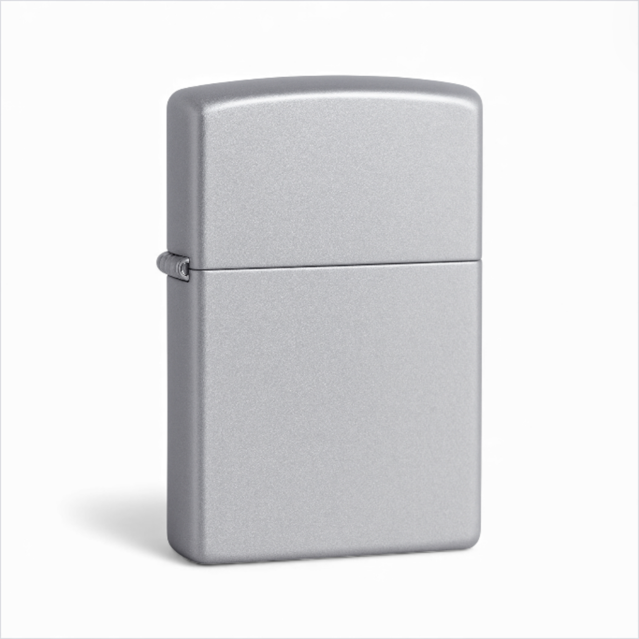 Zippo 205 satin chrome windproof lighter with smooth silver finish