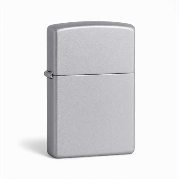 Zippo 205 satin chrome windproof lighter with smooth silver finish