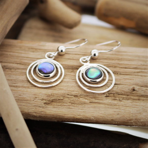 Silver Circle Hook Earrings