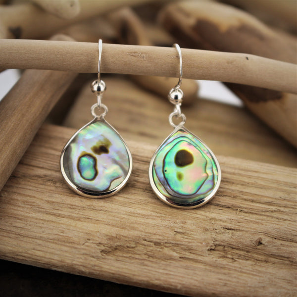 Abalone Pear Drop Earrings
