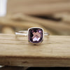Sterling Silver Amethyst Solitaire Ring