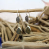 Silver and Labradorite Hook Earrings
