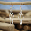 Silver Teardrop Hook Earrings
