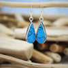 Silver Droplet Hook Earrings
