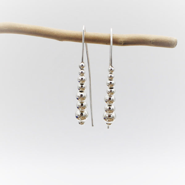 Silver Ball Hook Earrings