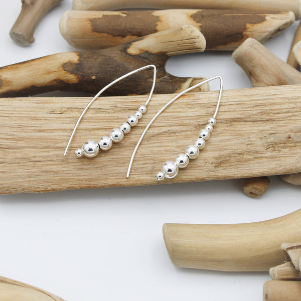 Silver Ball Hook Earrings