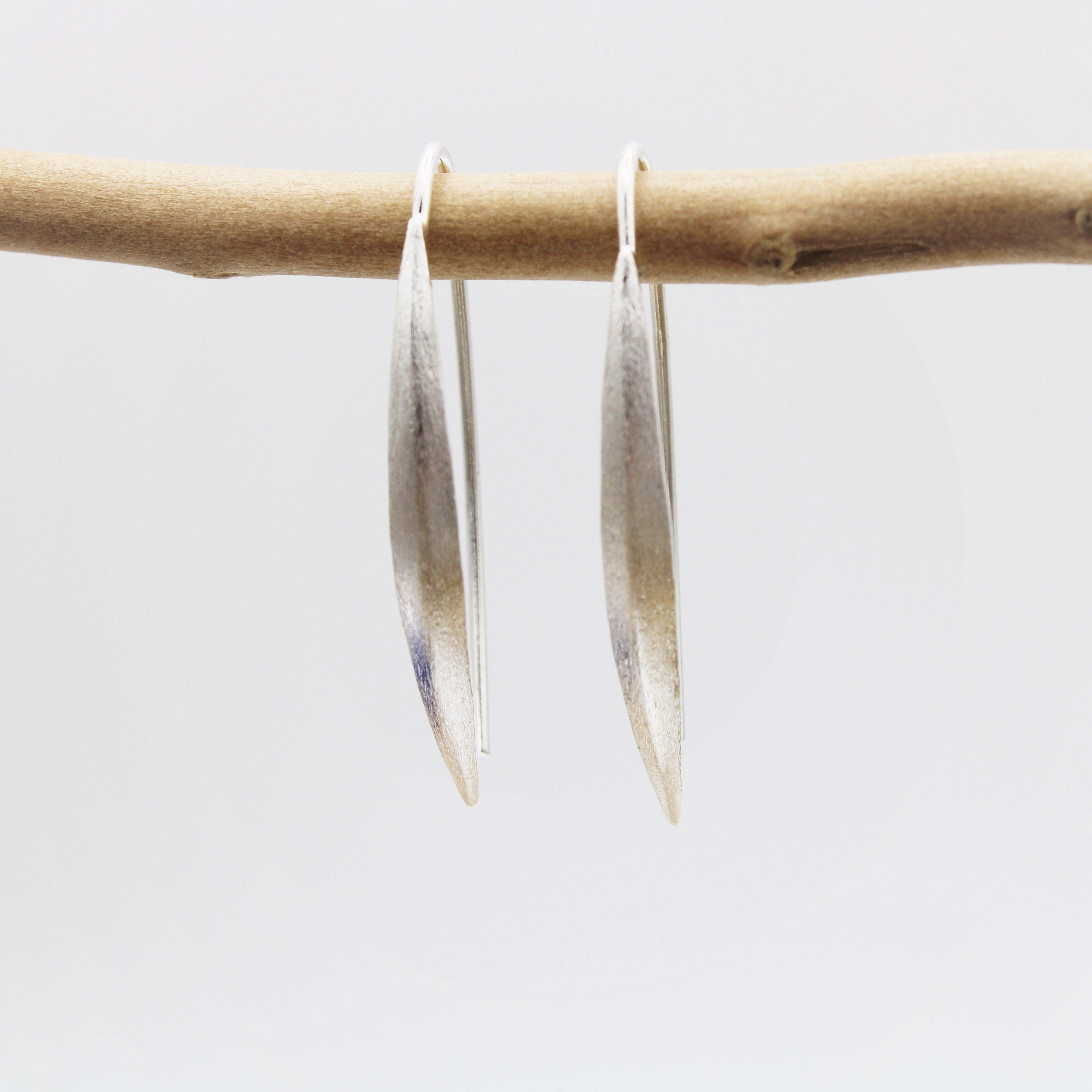 Silver Leaf hook Earrings