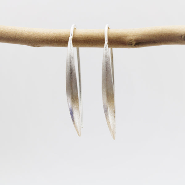 Silver Leaf hook Earrings