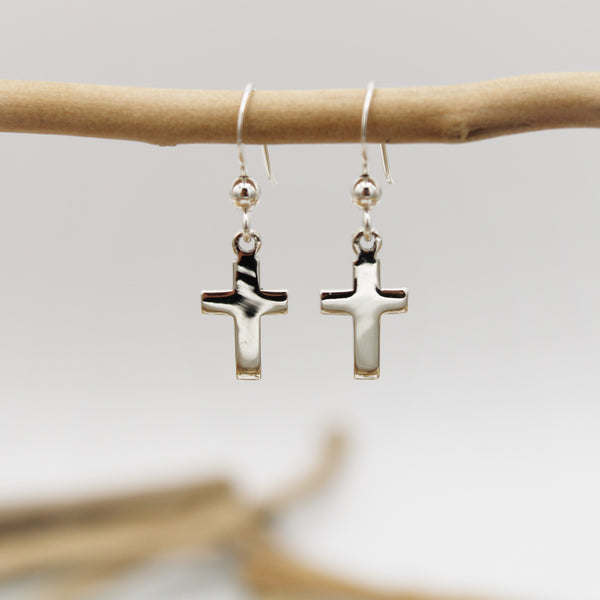 Silver Cross Earrings