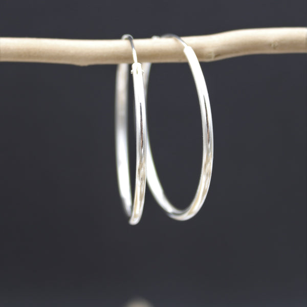 Silver Hoop Earrings